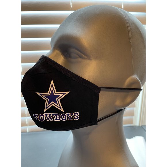 Dallas COWBOYS Face Mask with Adjustable Ear Loops - Picture 7 of 11
